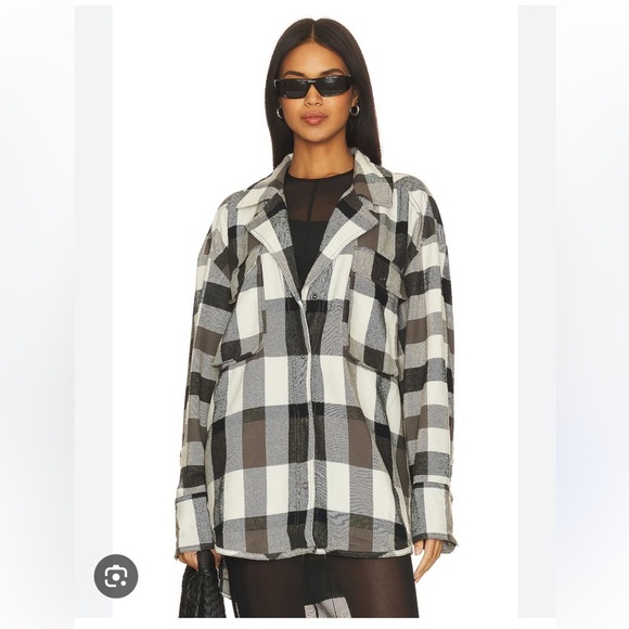 Free People Tops - Free People We The Free Izzie Cargo Shirt Flannel NWT Medium